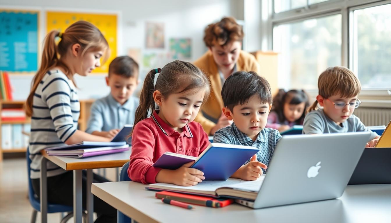 Student using a study guide to organize academic notes